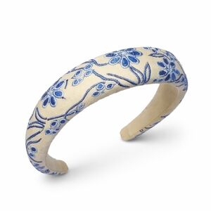 Blue & White Floral Padded Headband